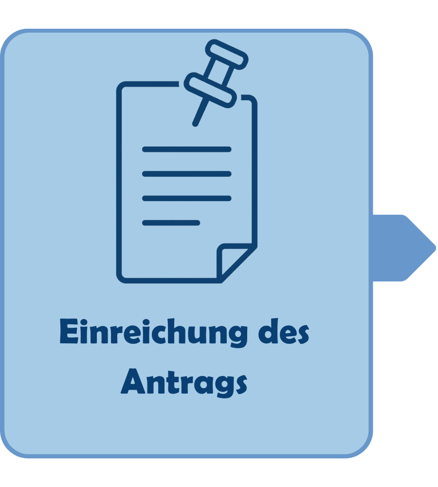 Symbolbild zur Einreichung eines Antrags mit einer Notiz und einer Büroklammer. Der Text hebt die Bedeutung der Antragstellung hervor und dient als visueller Hinweis auf den Prozess.